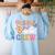 Preschool Boo Crew Preschool Teacher Student Halloween Women's Sweatshirt Back Print Light Blue
