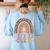 Preschool Crew Cute Leopard Rainbow Back To School Teachers Women's Sweatshirt Back Print Light Blue Preschool Crew Cute Leopard Rainbow Back To School Teachers Women's Sweatshirt Back Print Light Blue