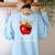 Pretend I'm A Pirate Teacher Apple Talk Like A Pirate Day Men Women Kids Women's Sweatshirt Back Print Light Blue