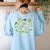 Progress Over Perfection Frog Back To School Teacher Women's Sweatshirt Back Print Light Blue Progress Over Perfection Frog Back To School Teacher Women's Sweatshirt Back Print Light Blue