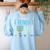 I Promise To Teach Love Hanukkah Chanukah Jewish Teacher Women's Sweatshirt Back Print Light Blue I Promise To Teach Love Hanukkah Chanukah Jewish Teacher Women's Sweatshirt Back Print Light Blue