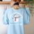 Proud Supporter Of Snow Days Teacher Women's Sweatshirt Back Print Light Blue Proud Supporter Of Snow Days Teacher Women's Sweatshirt Back Print Light Blue