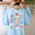 In My PTO Mom Parent Teacher Organization Back To School Women's Sweatshirt Back Print Light Blue