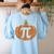 Pumpkin Pi Math Teacher Halloween Thanksgiving Day Costume Men Women Kids Women's Sweatshirt Back Print Light Blue Pumpkin Pi Math Teacher Halloween Thanksgiving Day Costume Men Women Kids Women's Sweatshirt Back Print Light Blue