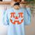 Pumpkin Pi Pie Math Thanksgiving Science Teacher Women's Sweatshirt Back Print Light Blue Pumpkin Pi Pie Math Thanksgiving Science Teacher Women's Sweatshirt Back Print Light Blue