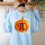 Pumpkin Pie Halloween Thanksgiving Math Teacher Pi Day Women's Sweatshirt Back Print Light Blue Pumpkin Pie Halloween Thanksgiving Math Teacher Pi Day Women's Sweatshirt Back Print Light Blue