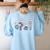 Punctuation English Teacher Wait What Stop It I Agree Women's Sweatshirt Back Print Light Blue Punctuation English Teacher Wait What Stop It I Agree Women's Sweatshirt Back Print Light Blue