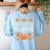 Que Pasa Calabaza Shirt Spanish Teacher Women's Sweatshirt Back Print Light Blue