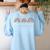 Rainbow Parents As Teachers Early Childhood Educator PAT Women's Sweatshirt Back Print Light Blue