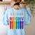 Rainbow Roygbiv Kids Artist Costume Art Teacher Women's Sweatshirt Back Print Light Blue Rainbow Roygbiv Kids Artist Costume Art Teacher Women's Sweatshirt Back Print Light Blue
