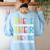 There Their They’Re Grammar Joke For English Teacher Student Women's Sweatshirt Back Print Light Blue