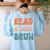 Read A Book Bruh English Teacher Reading Literature Women's Sweatshirt Back Print Light Blue Read A Book Bruh English Teacher Reading Literature Women's Sweatshirt Back Print Light Blue