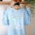 Read In Peace Skeleton Reading Teacher Spooky Halloween Women's Sweatshirt Back Print Light Blue Read In Peace Skeleton Reading Teacher Spooky Halloween Women's Sweatshirt Back Print Light Blue