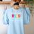 If You Can Read This Thank A Teacher Gratitude Men Women Girls Kids Women's Sweatshirt Back Print Light Blue