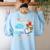 If You Can Read This Thank A Teacher Women's Sweatshirt Back Print Light Blue If You Can Read This Thank A Teacher Women's Sweatshirt Back Print Light Blue