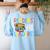 Readers Are Leaders Reading Book Lover Teacher Women Men Kid Women's Sweatshirt Back Print Light Blue