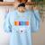 Reading Coach Teacher Interventionist Specialist Literacy Women's Sweatshirt Back Print Light Blue