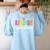 Reading Specialist Back To School Reading Teacher Women's Sweatshirt Back Print Light Blue