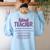 Retiring Teacher Tshirt For Retired Teachers For Men Women Women's Sweatshirt Back Print Light Blue