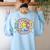 Retro ABCD Transitional Kindergarten Teacher Tour TK Teacher Women's Sweatshirt Back Print Light Blue Retro ABCD Transitional Kindergarten Teacher Tour TK Teacher Women's Sweatshirt Back Print Light Blue
