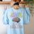 Retro BIOLOGY TEACHERS LOVE BRAINS This Is My Scary STEM Women's Sweatshirt Back Print Light Blue Retro BIOLOGY TEACHERS LOVE BRAINS This Is My Scary STEM Women's Sweatshirt Back Print Light Blue