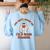 Retro You Can't Scare Me I'm A Math Teacher Cute Ghost Women Women's Sweatshirt Back Print Light Blue