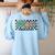 Retro Checkered Music Therapist Squad Music Therapy Teacher For Men Women Women's Sweatshirt Back Print Light Blue Retro Checkered Music Therapist Squad Music Therapy Teacher For Men Women Women's Sweatshirt Back Print Light Blue