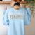 Retro Floral Agriculture Teacher Farmer AG Teacher Team Crew Women's Sweatshirt Back Print Light Blue Retro Floral Agriculture Teacher Farmer AG Teacher Team Crew Women's Sweatshirt Back Print Light Blue