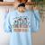 Retro Floral Assistant Principal Shirt For Teachers Day Women's Sweatshirt Back Print Light Blue