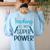 Retro Groovy Teaching Is My Super Power Teacher's Present Men Women Women's Sweatshirt Back Print Light Blue Retro Groovy Teaching Is My Super Power Teacher's Present Men Women Women's Sweatshirt Back Print Light Blue