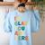 Retro I’m Glad You Are Here Women Men Teacher Women's Sweatshirt Back Print Light Blue Retro I’m Glad You Are Here Women Men Teacher Women's Sweatshirt Back Print Light Blue
