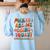 Retro PE Teacher What Are We Doing Today School Coach Women Women's Sweatshirt Back Print Light Blue