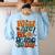 Retro PE Teacher What Are We Doing Today School Coach Women Women's Sweatshirt Back Print Light Blue Retro PE Teacher What Are We Doing Today School Coach Women Women's Sweatshirt Back Print Light Blue
