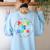 Retro Play Is Learning Teacher Back To School Women's Sweatshirt Back Print Light Blue