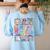 Retro In My PTO Mom Era Parent Organization Team Teacher Women's Sweatshirt Back Print Light Blue Retro In My PTO Mom Era Parent Organization Team Teacher Women's Sweatshirt Back Print Light Blue