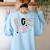 Retro Secretary Back To School Teacher Appreciation Women's Sweatshirt Back Print Light Blue Retro Secretary Back To School Teacher Appreciation Women's Sweatshirt Back Print Light Blue