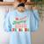Retro Sleighing Math Problems Santa Math Teacher Christmas Women's Sweatshirt Back Print Light Blue Retro Sleighing Math Problems Santa Math Teacher Christmas Women's Sweatshirt Back Print Light Blue