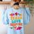 Retro Teach Love Inspire Back To School Teachers Women's Sweatshirt Back Print Light Blue Retro Teach Love Inspire Back To School Teachers Women's Sweatshirt Back Print Light Blue