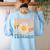 Retro Teacher Daisy Colorful Elementary School Teacher Women's Sweatshirt Back Print Light Blue Retro Teacher Daisy Colorful Elementary School Teacher Women's Sweatshirt Back Print Light Blue