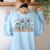 Retro Vintage Floral Principal Shirt For Women Teachers Day Women's Sweatshirt Back Print Light Blue