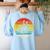 Retro Vintage Paint Palette Costume Artist Art Teacher Men Women Women's Sweatshirt Back Print Light Blue Retro Vintage Paint Palette Costume Artist Art Teacher Men Women Women's Sweatshirt Back Print Light Blue