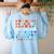 Retro Wildflower Early Intervention Teacher Interventionist Women's Sweatshirt Back Print Light Blue Retro Wildflower Early Intervention Teacher Interventionist Women's Sweatshirt Back Print Light Blue