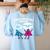 Right Acute Triangle Math Teacher Cool Geometry Women's Sweatshirt Back Print Light Blue