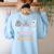 Rock Paper Scissors Teacher Librarian Nothing Beats Reading Women's Sweatshirt Back Print Light Blue Rock Paper Scissors Teacher Librarian Nothing Beats Reading Women's Sweatshirt Back Print Light Blue