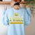 I Rule Math Ruler Mathematics Pun Math Teacher Men Women Girls Kids Women's Sweatshirt Back Print Light Blue