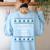 Santas Favorite Choir Teacher Christmas Women's Sweatshirt Back Print Light Blue Santas Favorite Choir Teacher Christmas Women's Sweatshirt Back Print Light Blue