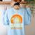 This Is My Scary Teacher Costume Halloween Women's Sweatshirt Back Print Light Blue This Is My Scary Teacher Costume Halloween Women's Sweatshirt Back Print Light Blue