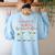 School Office Clerk Creepin' It Real HALLOWEEN Teacher Shirt Women's Sweatshirt Back Print Light Blue