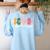School Psychologist Rainbow Psychology Teacher Women's Sweatshirt Back Print Light Blue School Psychologist Rainbow Psychology Teacher Women's Sweatshirt Back Print Light Blue