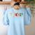School Teacher Men And Women Back To School Teachers Women's Sweatshirt Back Print Light Blue